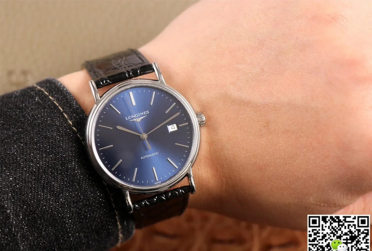 Longines Presence L4.921.4.92.2 KY Factory 1:1 Best Edition Replica Watch Leather Strap